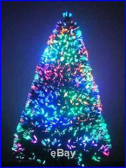 6′ Ft Fiber Optic Christmas Tree Artificial Prelit Color Changing Christmas Tree