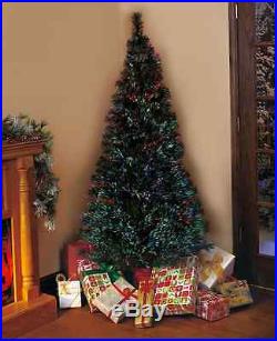 6' Ft Fiber Optic Christmas Tree Artificial Prelit Color Changing Christmas Tree