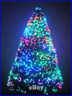 6' Ft Fiber Optic Christmas Tree Artificial Prelit Color Changing Christmas Tree