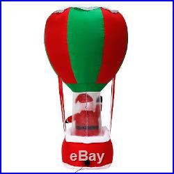 6 Ft Inflatable Santa Clause Hot Air Balloon Airblown Christmas Yard Decoration