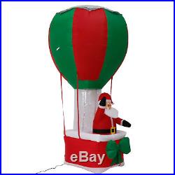 6 Ft Inflatable Santa Clause Hot Air Balloon Airblown Christmas Yard Decoration