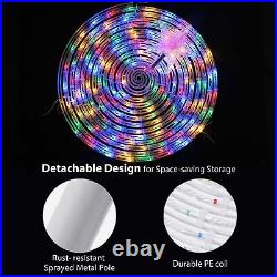 6 Ft Lighted Spiral Christmas Tree Light Multi Color 182 LED Yard Decor 2 Pack