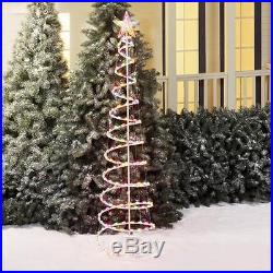 6 Ft Multi Color Spiral Tree Light Sculpture Christmas Xmas Outdoor Yard Decor