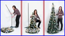 6 Ft Pop Up Decorated & Pre Lit Collapsible Christmas Tree 350 Lights Open Box