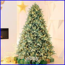 6 Ft Pre-lit Blue Spruce Artificial Christmas Tree with 500 Lights with stand