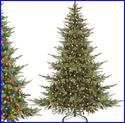 6 Ft Prelit Artificial Full Christmas Tree with Dual Color Lights, Aspen Fir