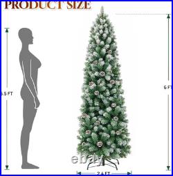 6 Ft Prelit Christmas Tree with 233 LED Lights, App Control, Slim Pencil Christm