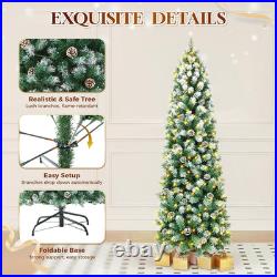 6 Ft Prelit Christmas Tree with 233 LED Lights, App Control, Slim Pencil Christm