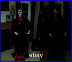 6-Ft Tall Freestanding Gypsy Woman Lighted Icy Blue Eyes Halloween Figure #56882