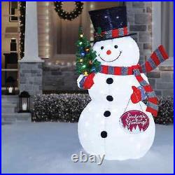 6 Ft Tall POP UP Snowman Indoor Outdoor Twinkling LED Christmas Yard Decoration