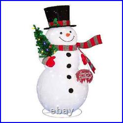 6 Ft Tall POP UP Snowman Indoor Outdoor Twinkling LED Christmas Yard Decoration