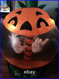 6 Ft Tall Rotating Inflatable Halloween Globe Jack O’Lantern Withghosts Original
