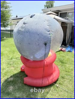 6' Gemmy Airblown Inflatable Disney Mickey and Minnie Mouse Snowman Snowglobe