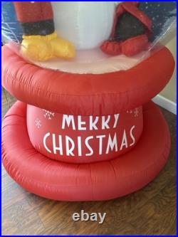 6' Gemmy Airblown Inflatable Disney Mickey and Minnie Mouse Snowman Snowglobe