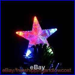 6' Indoor Artificial Fiber Optic Light Xmas Decoration Christmas Tree Up Holiday