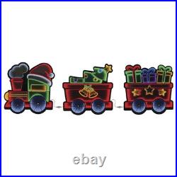 6′ LED Christmas Train with Gift Present Infinity Light Outdoor Yard Holiday Decor