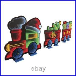 6' LED Christmas Train with Gift Present Infinity Light Outdoor Yard Holiday Decor