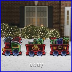 6' LED Christmas Train with Gift Present Infinity Light Outdoor Yard Holiday Decor
