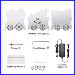 6' LED Christmas Train with Gift Present Infinity Light Outdoor Yard Holiday Decor