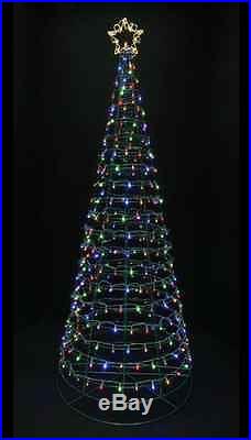 6' LED Twinkling Tree Sculpture Warm White & Multi-Color Lights Christmas Decor
