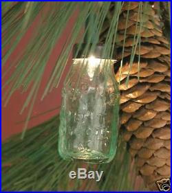 6 MINI MASON JAR ORNAMENT Light Holders-Christmas Tree Ornaments-GLASS BALL