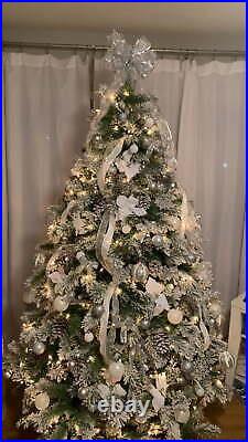 6' Medium Flocked Angel Pine Artificial Christmas Tree Unlit