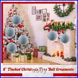 6 Pcs 8 Inch Extra Large Velvet Christmas Ball Ornaments Set Flocked Holiday 6 Pcs 8 Inch Extra Large Velvet Christmas Ball Ornaments Set Flocked Holiday