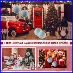 6 Pcs 8 Inch Extra Large Velvet Christmas Ball Ornaments Set Flocked Holiday 6 Pcs 8 Inch Extra Large Velvet Christmas Ball Ornaments Set Flocked Holiday