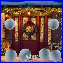 6 Pcs 8 Inch Extra Large Velvet Christmas Ball Ornaments Set Flocked Holiday 6 Pcs 8 Inch Extra Large Velvet Christmas Ball Ornaments Set Flocked Holiday