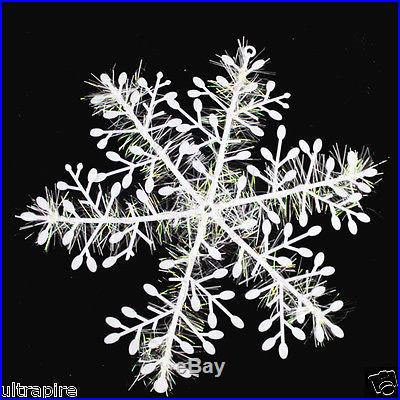 6 Pcs Xmas Christmas Ornament Tree Decoration Hanging White Snowflake Festival