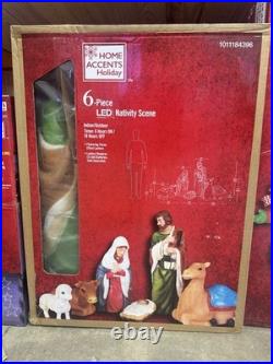 6-Piece LED Nativity Scene Christmas Yard Decoration! Brand New 2025! 