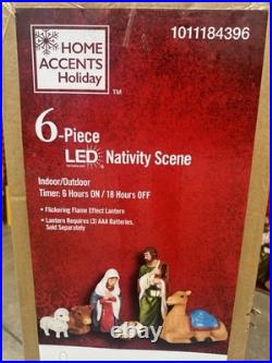 6-Piece LED Nativity Scene Christmas Yard Decoration! Brand New 2025! 