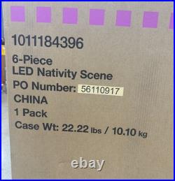 6-Piece LED Nativity Scene Christmas Yard Decoration! Brand New 2025! 