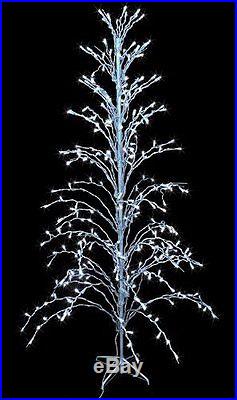 6 Polar White LED Lighted Christmas Cascade Twig Tree Outdoor Yard Decoration