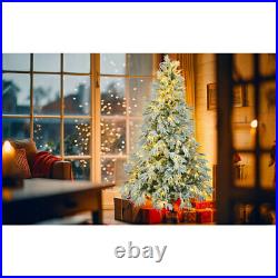 6' Pre-Lighted Spruce Edelweiss Christmas Tree with Multi-Color LED Lights NEW