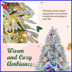 6' Pre-Lighted Spruce Edelweiss Christmas Tree with Multi-Color LED Lights NEW
