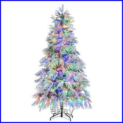 6' Pre-Lighted Spruce Edelweiss Christmas Tree with Multi-Color LED Lights NEW