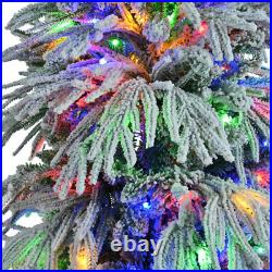6' Pre-Lighted Spruce Edelweiss Christmas Tree with Multi-Color LED Lights NEW