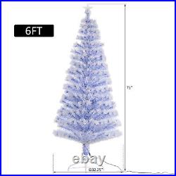 6′ Pre-Lit Fiber Optic Artificial Christmas Tree 26 LED Lights White