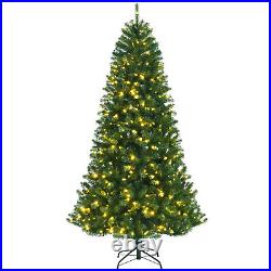 6′ Pre-lit Hinged Christmas Tree with Remote Control & 9 Lighting Modes