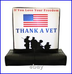 6' Self-Inflatable Lighted Patriotic/Memorial Day Thank a Vet Sign Yard Decor