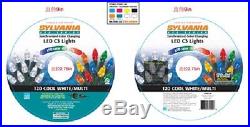 6 Sylvania V7909288 120 Ct Color Changing C3 White Multi LED Christmas Light Set