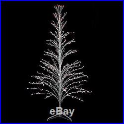 6′ White Lighted Christmas Cascade Twig Tree Outdoor Yard Art Decoration Multi