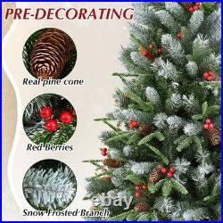 6 ft Artificial Christmas Tree Pre-Decorated with Snow Flocked 1593 PVC&PE Tips 6 ft Artificial Christmas Tree Pre-Decorated with Snow Flocked 1593 PVC&PE Tips