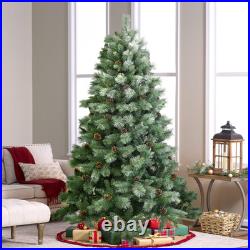 6 ft Artificial Flocked Frosted Christmas Tree with 66 Pine Cones 988 PVC Tips 6 ft Artificial Flocked Frosted Christmas Tree with 66 Pine Cones 988 PVC Tips