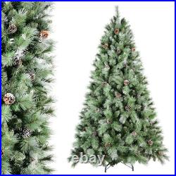 6 ft Artificial Flocked Frosted Christmas Tree with 66 Pine Cones 988 PVC Tips 6 ft Artificial Flocked Frosted Christmas Tree with 66 Pine Cones 988 PVC Tips
