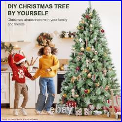 6 ft Artificial Flocked Frosted Christmas Tree with 66 Pine Cones 988 PVC Tips 6 ft Artificial Flocked Frosted Christmas Tree with 66 Pine Cones 988 PVC Tips