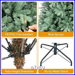 6 ft Blue Spruce Artificial Christmas Tree Home Decore &1878 PE/PVC Branch Tip