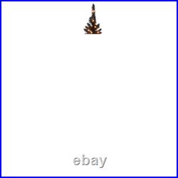 6 ft Halloween Pre-Lit Black Tree with LED Lights, Pumpkin Base, Plug-In