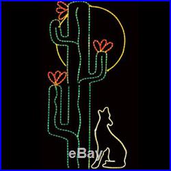 6 ft LED Cactus with Coyote Christmas Rope Light Outdoor Display Decoration NEW